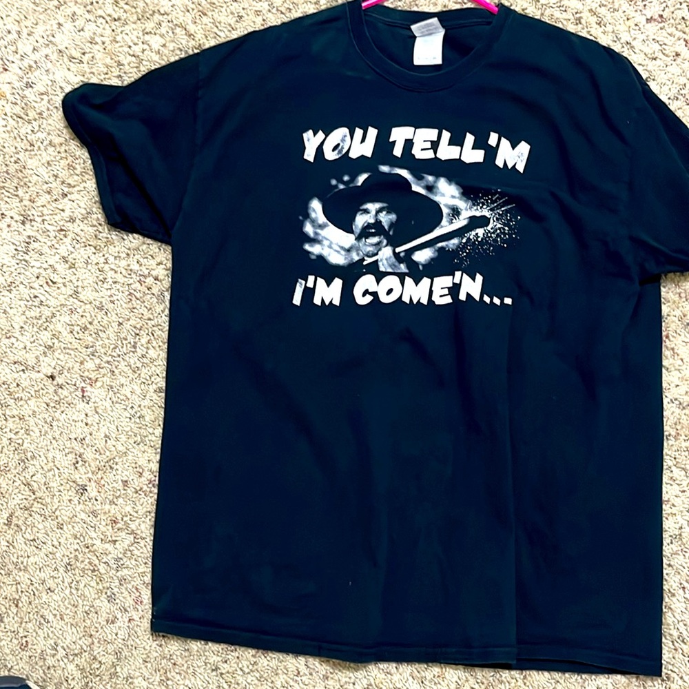 Black Graphic Tee - "You Tell'm I'm Comen"